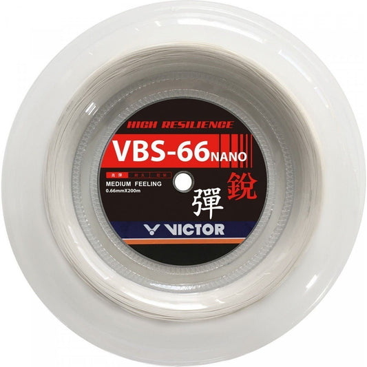 Bobine Cordage de Badminton Victor VBS-66N (200m)_Blanc