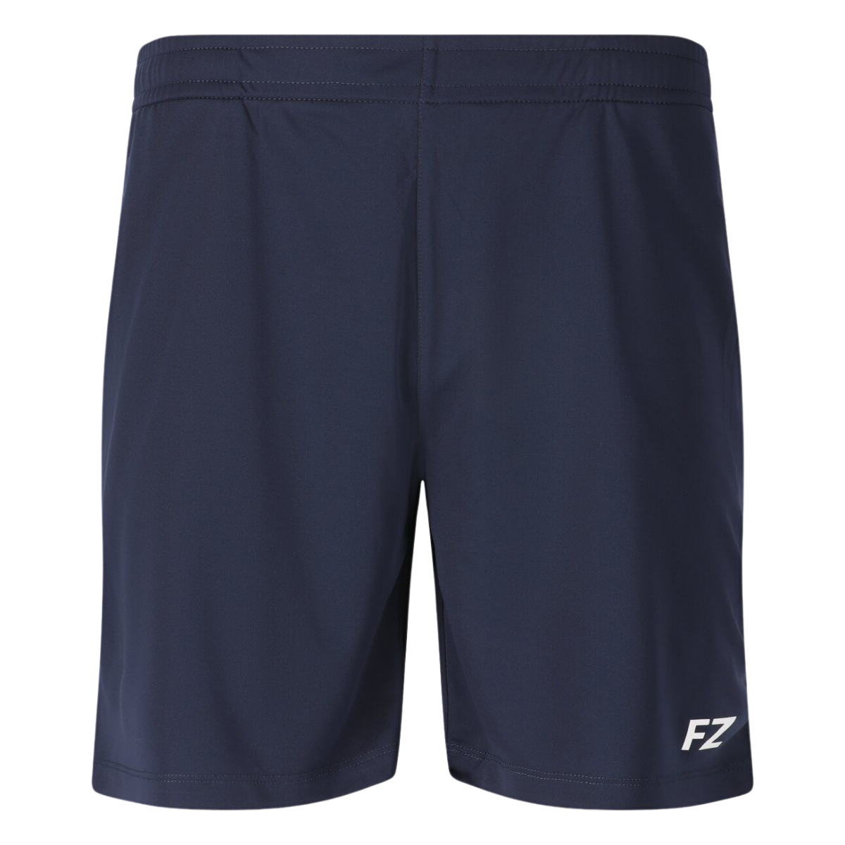 Short de badminton pour homme FZ FORZA Landos V2 2048 coloris bleu marine (Navy Blazer) avec taille élastique et logo discret.