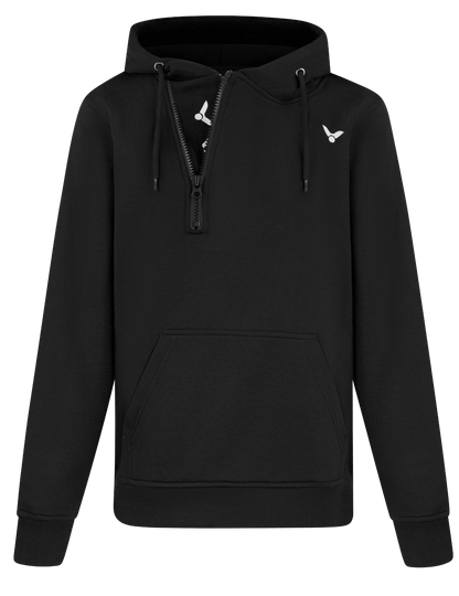 Sweat Victor V-23400 noir zippé pour le badminton, confortable et respirant