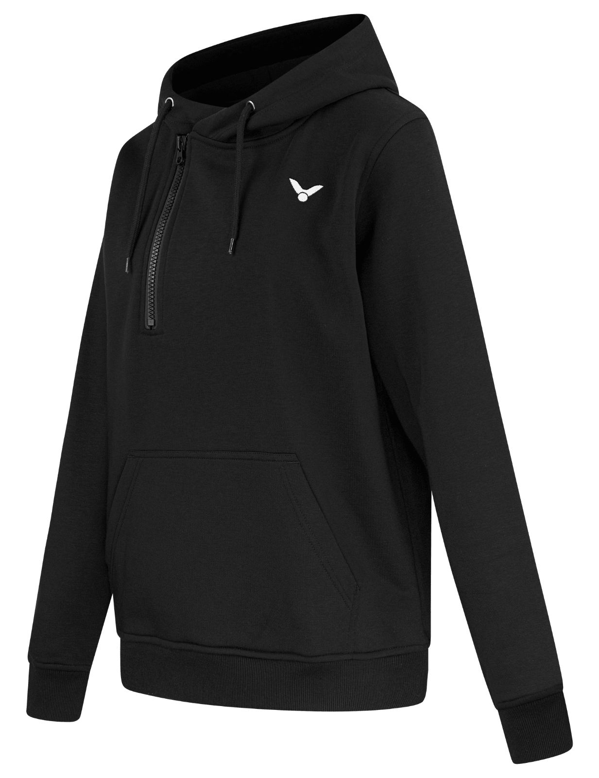 Sweat Victor V-23400 noir zippé pour le badminton, confortable et respirant