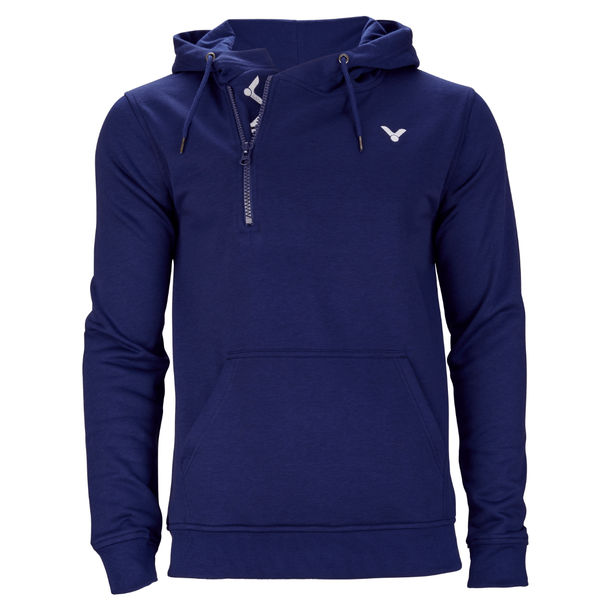 Sweat Victor V-03400B bleu zippé pour le badminton, confortable et respirant