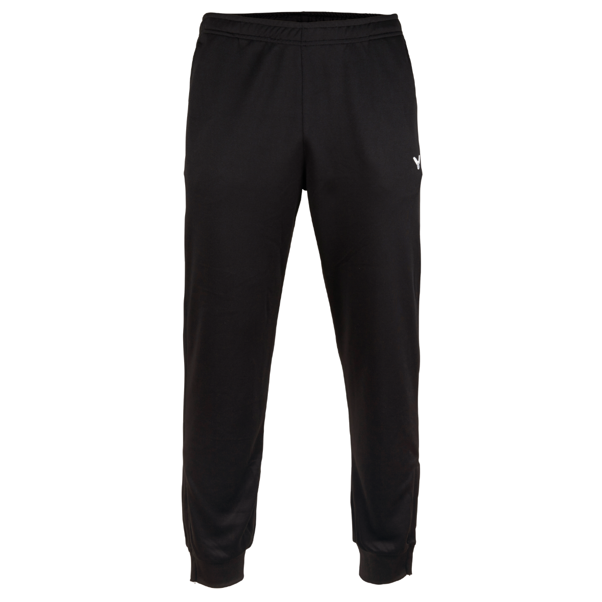 Pantalon de jogging de badminton Victor TA Pants Team 3697 noir avec taille élastique et poches latérales zippées.