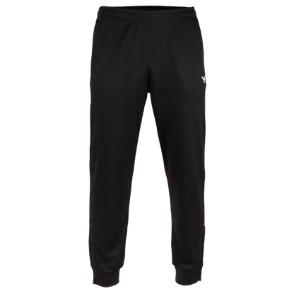 Pantalon de jogging de badminton Victor TA Pants Team 3697 noir avec taille élastique et poches latérales zippées.