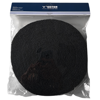 Rouleau de grip éponge Victor Frottee Noir pour raquette de badminton.