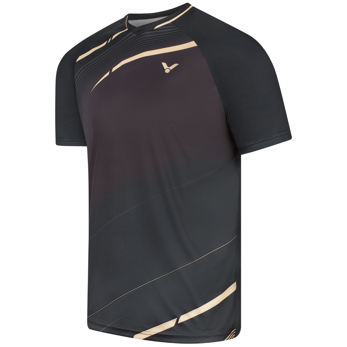 T-shirt homme Victor T-63102 C vue de côté, textile respirant badminton, coupe ergonomique sportive