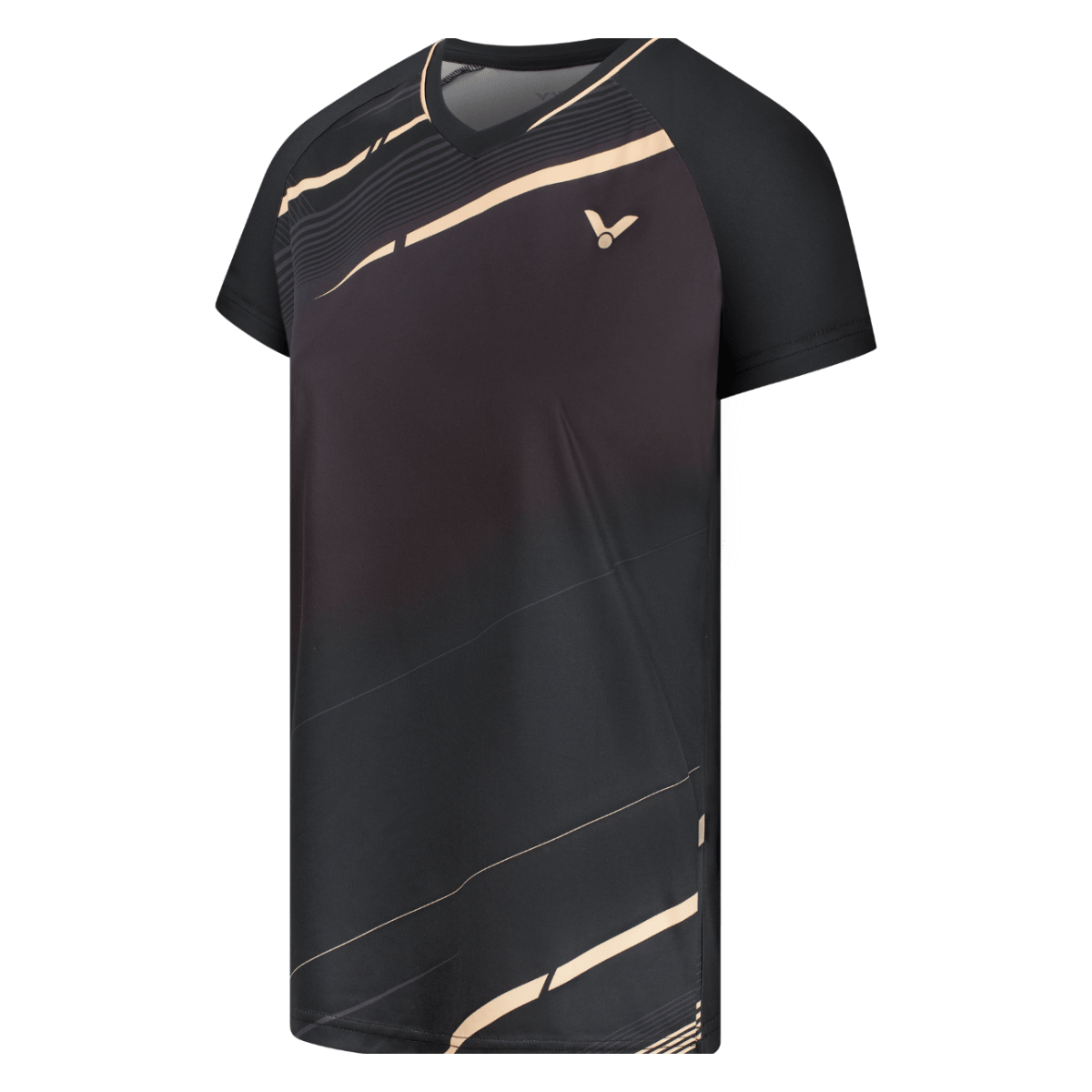 T-shirt femme Victor T-64102 C vue de côté, tenue badminton respirante, coupe féminine sportive et légère