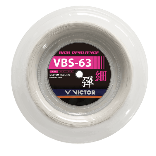 Bobine de cordage badminton Victor VBS-63 de 200 mètres coloris blanc