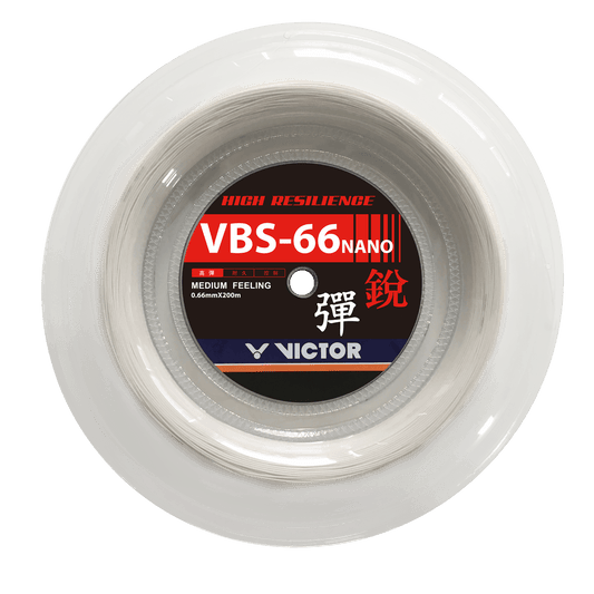 Bobine de cordage badminton Victor VBS-66 Nano coloris blanc 200 mètres