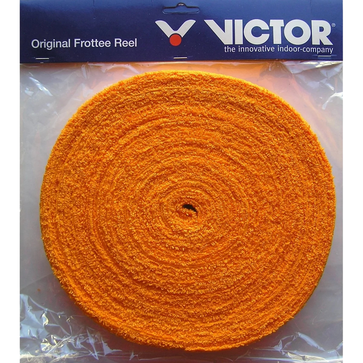 Rouleau de grip éponge Victor Frottee Orange pour raquette de badminton.