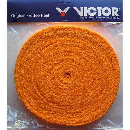 Rouleau de grip éponge Victor Frottee Orange pour raquette de badminton.