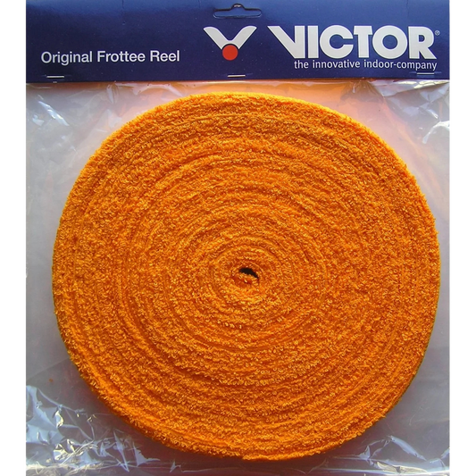 Rouleau de grip éponge Victor Frottee Orange pour raquette de badminton.