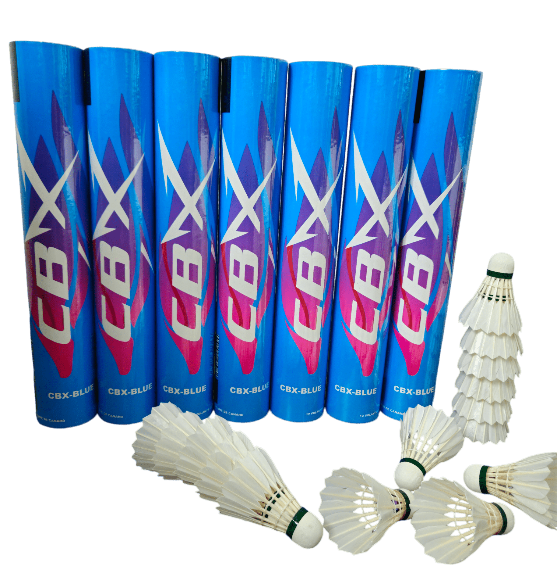 Volants de Badminton en Plume - CBX Blue- 77