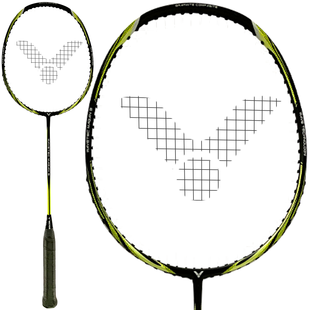 Raquette de badminton Victor Wavetec Magan 5 noire et jaune