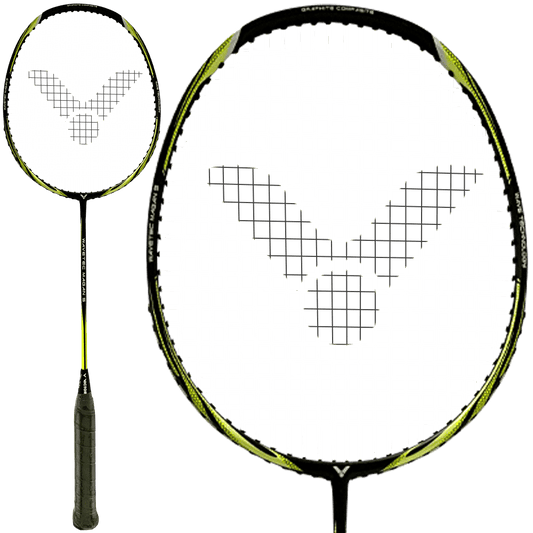 Raquette de badminton Victor Wavetec Magan 5 noire et jaune